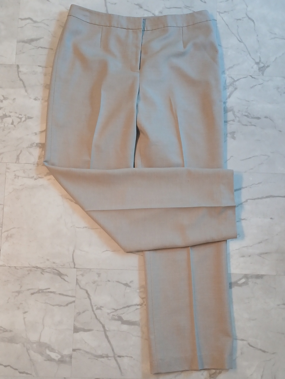 Evan Picone Black Label Classic Women's Tailored Dress Pants - Beige Sz 10